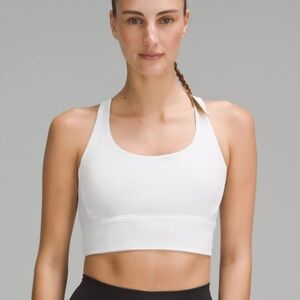 lululemon Energy Longline Ribbed Bra Medium Support, B-D Cups White
